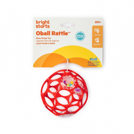 Bright Starts - Jucarie zornaitoare Oball Easy Grasp, diverse culori [4]
