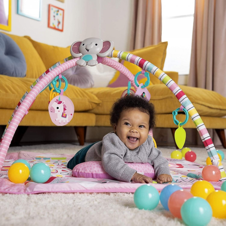 Bright Starts - Salteluta de activitati 5 in 1 Gym & Ball Pit Rainbow Tropics [3]