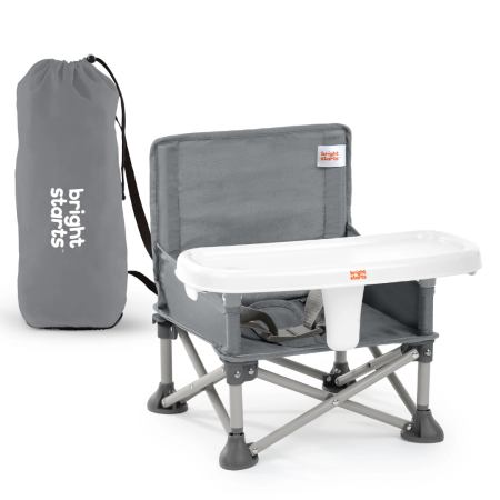 Produse - Bright Starts - Scaun de masa portabil Pop 'N Sit Grey