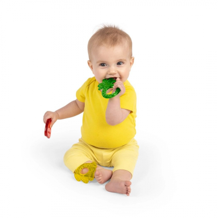 Bright Starts - Set 3 Jucarii de Dentitie Texturate Juicy Chews - Pepene, Ananas, Banana [1]