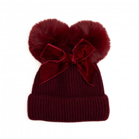 Caciula crosetata, captusita, 2 moate detasabile, funda fixa, Melvelo, Luxury - Ruby [1]