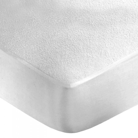 Organizatoare pat - Cearceaf alb impermeabil cu elastic 60x130x25 cm, protectie saltea bebe, Preziosa Home