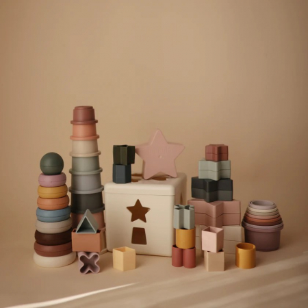Cutie de sortare cu 12 forme geometrice, joc educativ - Mushie [5]
