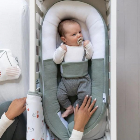 Doomoo - Baby Nest din bumbac organic Cocoon Tetra Jersey Green [3]