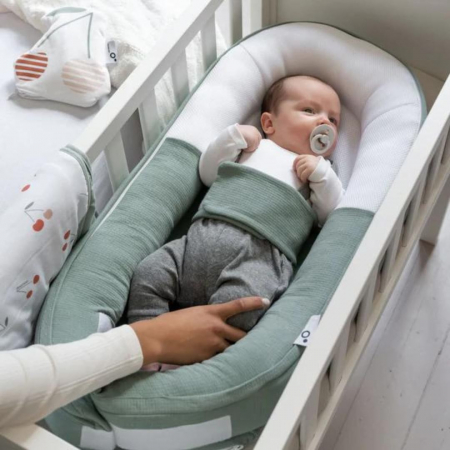 Doomoo - Baby Nest din bumbac organic Cocoon Tetra Jersey Green [4]