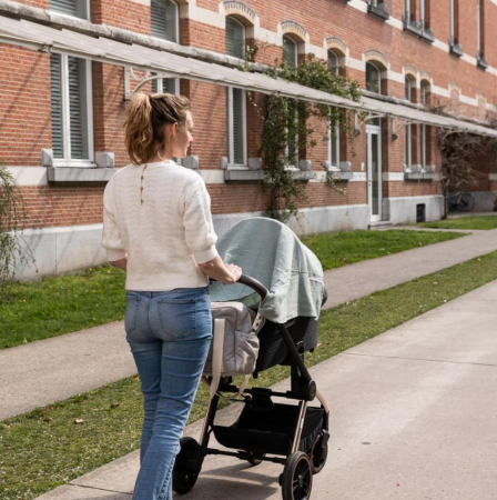Doomoo - Esarfa pentru alaptat multifunctionala din bumbac organic Mom’n Play Green [3]