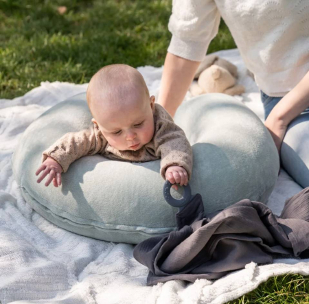Doomoo - Esarfa pentru alaptat multifunctionala din bumbac organic Mom’n Play Grey [3]
