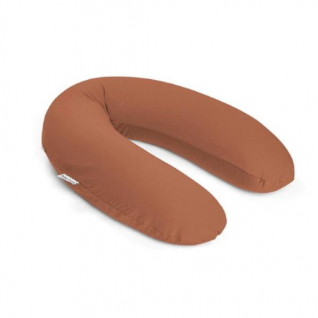 Produse - Doomoo - Perna mare pentru gravide si bebelusi 3 in 1, bumbac organic Buddy Tetra Jersey Terracotta