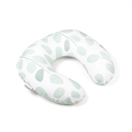 Perne pentru gravide si alaptat - Doomoo - Perna pentru alaptat 2 in 1 Softy Leaves Aqua Green