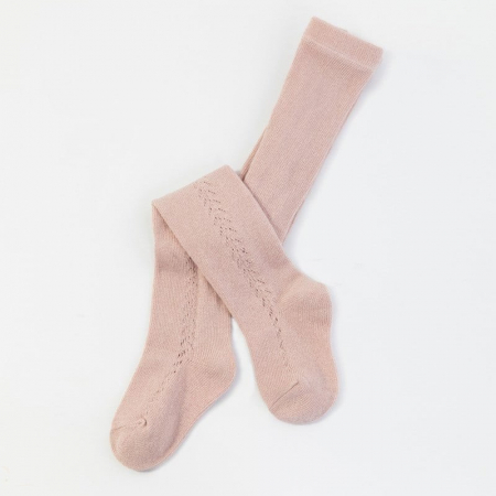 Sosete si dresuri copii - Dres copii cu model lateral, cu chilot si varf, bumbac, Melvelo - Blush