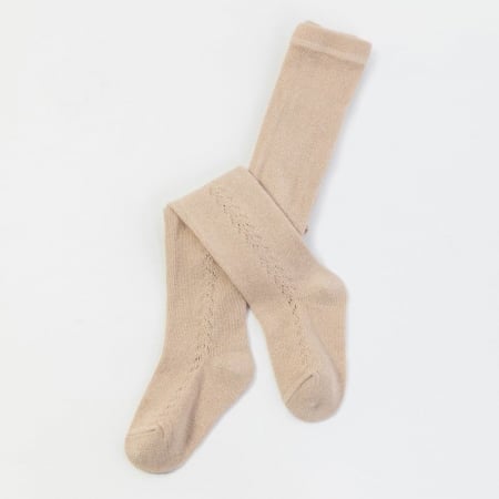 Sosete si dresuri copii - Dres copii cu model lateral, cu chilot si varf, bumbac, Melvelo - Vanilla