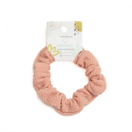 Accesorii par - Elastic de par Scrunchies pentru fetite, Melvelo - Blush