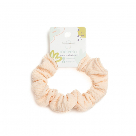 Accesorii par - Elastic de par Scrunchies pentru fetite, Melvelo - Pink Cream