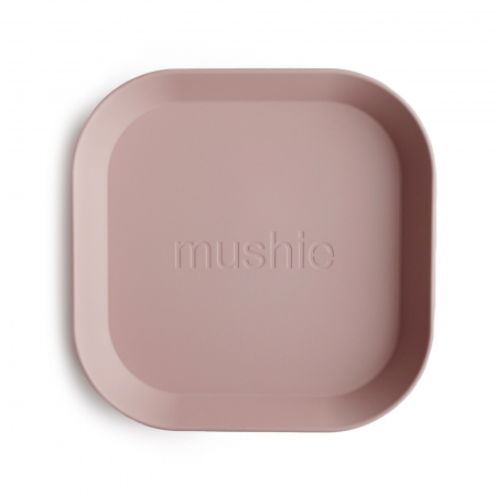 Servire masa copii - Farfurie Patrata Mushie - Blush