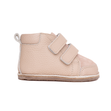 ​​​​​​​Ghetute Barefoot Copii din Piele Naturala Imblanite – Primii Pasi, Talpa Flexibila Cauciuc, Iarna | Melvelo - Blush Rose [4]