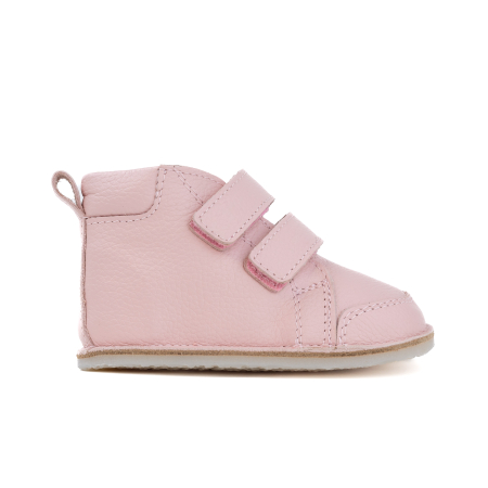 ​​​​​​​Ghetute Barefoot Copii din Piele Naturala Imblanite – Primii Pasi, Talpa Flexibila Cauciuc, Iarna | Melvelo - Baby Pink [4]