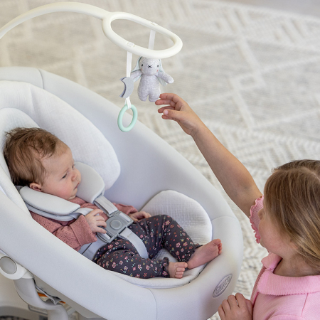 Graco - Leagan electric Eluma Sway cu tehnologie inteligenta de detectare a plansului, pentru bebelusi, alb Rori [9]