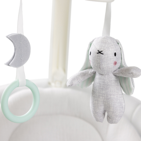 Graco - Leagan electric Eluma Sway cu tehnologie inteligenta de detectare a plansului, pentru bebelusi, alb Rori [10]