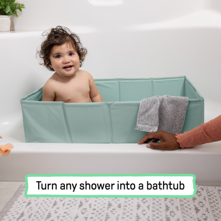 Ingenuity - Cadita pliabila pentru calatorii Tuckaway Travel Tub Sage [4]