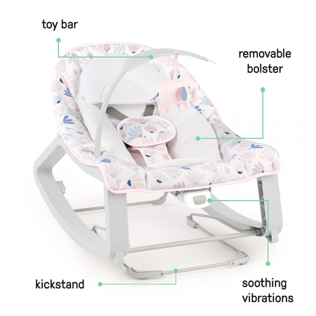 Ingenuity - Leagan si Balansoar Pink Cozy 3 in 1 Pink [10]