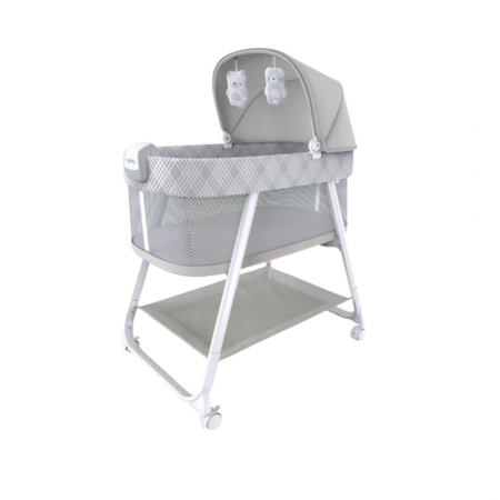 Mobilier - Ingenuity - Patut cu sunete linistitoare Lullanight, cu lumina de veghe si blocare la roti, Gem