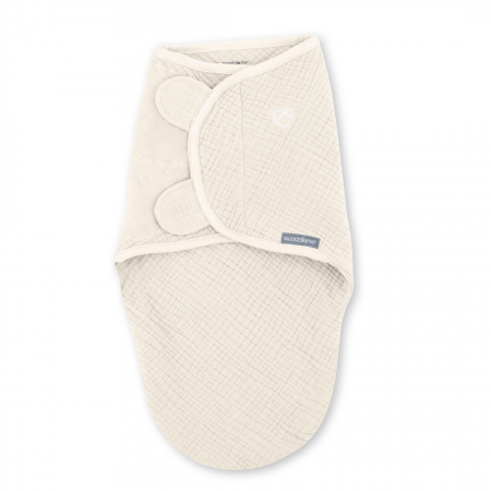 Produse - Ingenuity - Sistem de infasare Swaddle Me 0-3 luni, muselina, colectia Original, Cream