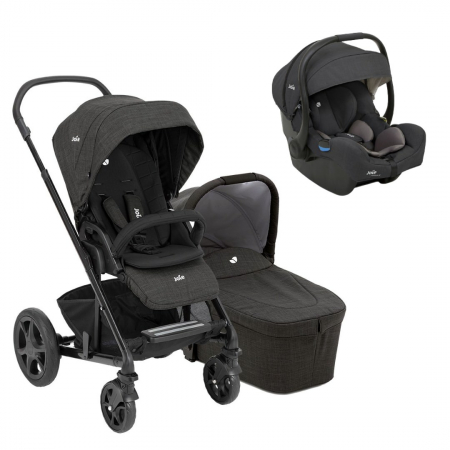 Carucioare 3 in 1 - Joie - Carucior pentru copii multifunctional 3 in 1 Chrome Dlx Pavement/ i-Gemm Shale (Carucior Chrome DLX +Landou Pavement+ scoica i-Gemm Shale)