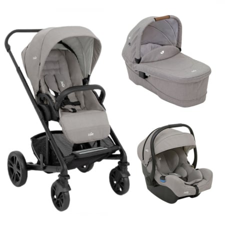 Carucioare 3 in 1 - Joie - Carucior pentru copii multifunctional 3 in 1 Chrome/ i-Gemm (Carucior Chrome Pebble+ Landou Pebble+ scoica i-Gemm Pebble)