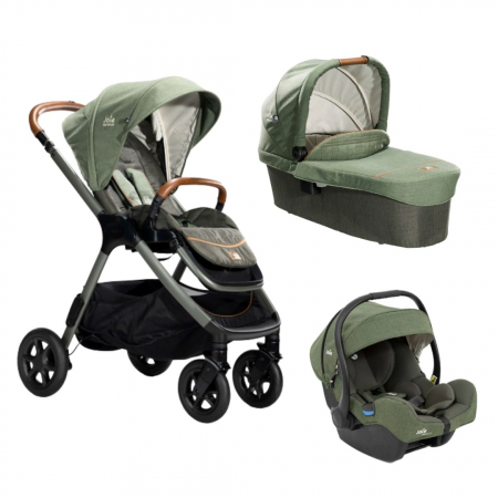 Carucioare 3 in 1 - Joie - Carucior pentru copii multifunctional 3 in 1 Finiti Siganture Pine (Carucior Finiti Pine+ Landou Ramble XL Pine+ scoica i-Gemm Pine)