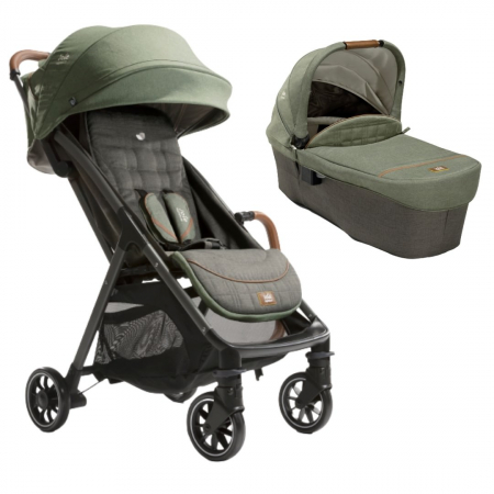 Carucioare 2 in 1 - Joie - Carucior pentru copii ultracompact 2 in 1 Parcel, nastere - 22 kg, Signature Pine (Carucior Parcel Pine + Landou Ramble XL Pine)