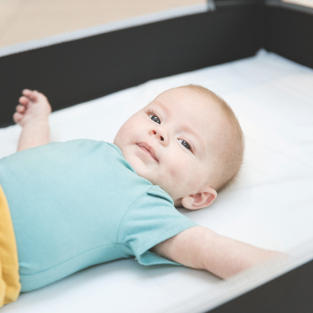 Joie - Patut pliant cu 2 niveluri Allura 120 cm, Black Ink [3]