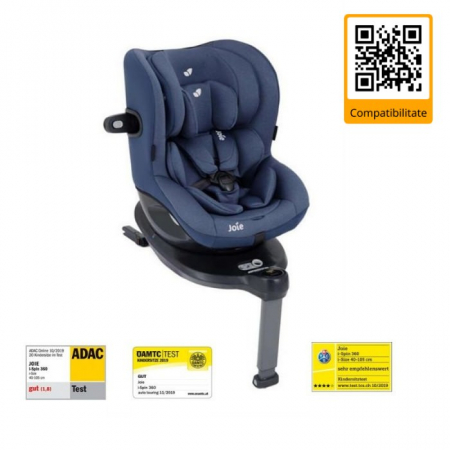 Joie - Scaun auto i-Spin 360° Deep Sea, 40-105 cm, testat ADAC si certificat R129 [12]
