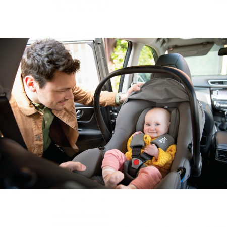 Joie - Scoica auto i-Snug 2 cu tetiera reglabila, 40-75 cm, Pebble, testata ADAC si certificata R129 [7]