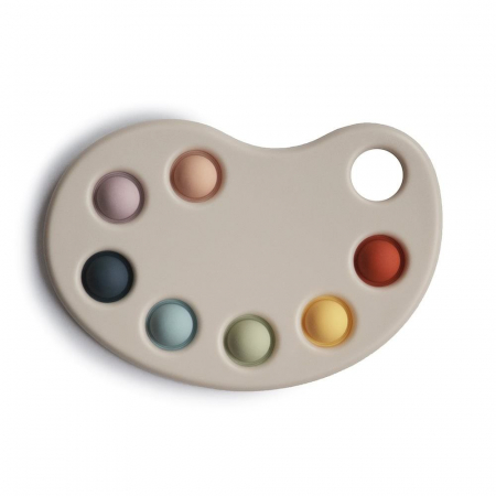 Jucarii educative - Jucarie Mushie antistres din silicon Pop It - Paleta multicolora
