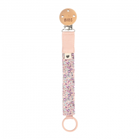 Lantisoare suzeta - Lantisor clip pentru suzeta, textil, BIBS x LIBERTY - Eloise Blush