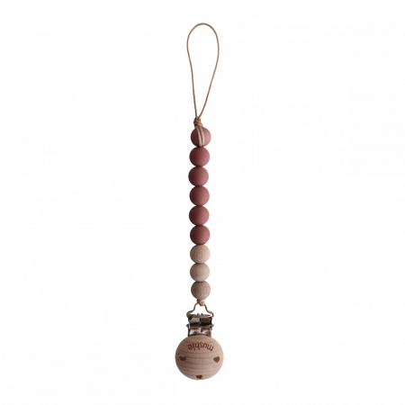 Suzete si accesorii - Lantisor suzeta Mushie - Cleo Redwood