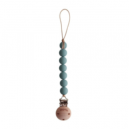 Suzete si accesorii - Lantisor suzeta Mushie - Halo - Cadet Blue