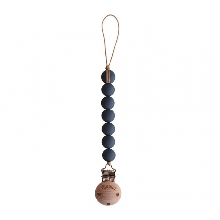 Suzete si accesorii - Lantisor suzeta Mushie - Halo - Iron