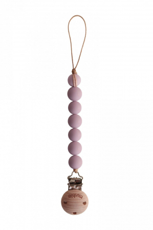 Suzete si accesorii - Lantisor suzeta Mushie - Halo Mauve