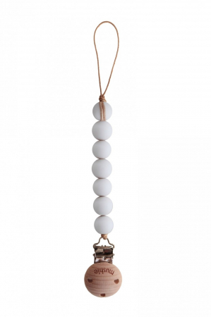 Suzete si accesorii - Lantisor suzeta Mushie - Halo White