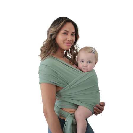 Marsupii si hamuri bebe - Marsupiu elastic din bumbac organic pentru purtarea bebelusului, Mushie - Roman