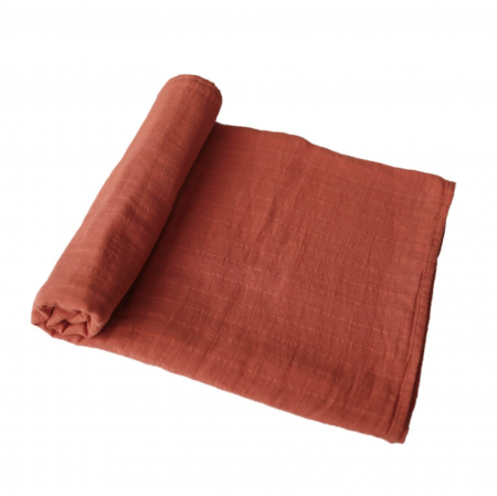 Articole textile - Muselina din bumbac organic Mushie Auburn