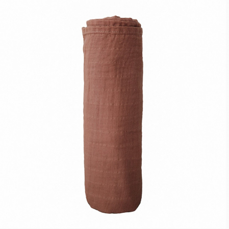Muselina din bumbac organic Mushie Cognac [1]