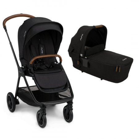 Carucioare 2 in 1 - Nuna - Set carucior compact TRIV next Caviar + Landou LYTL Caviar