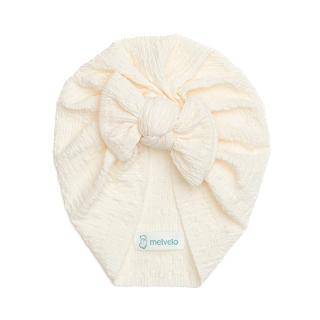 Pachet 3 turbane bebelusi cu funda, bumbac, Melvelo, Dusk - Peach, Caramel, Cream [6]