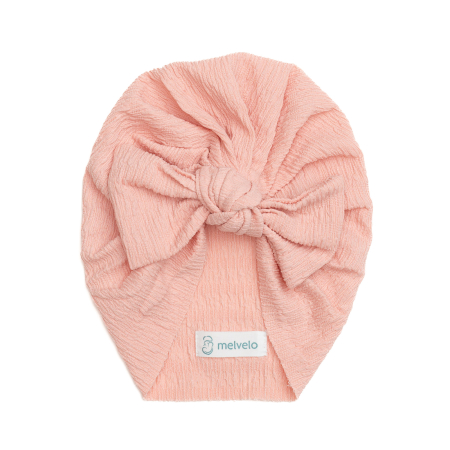 Pachet 3 turbane bebelusi cu funda, bumbac, Melvelo, Dusk - Peach, Caramel, Cream [2]