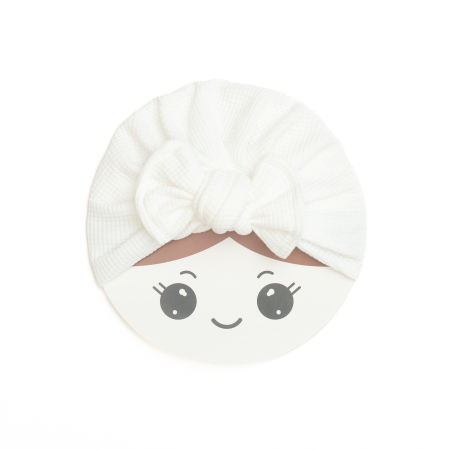 Pachet 3 turbane bebelusi, cu funda, bumbac, Melvelo, Waffle - White, Pink Cream, Coral [1]