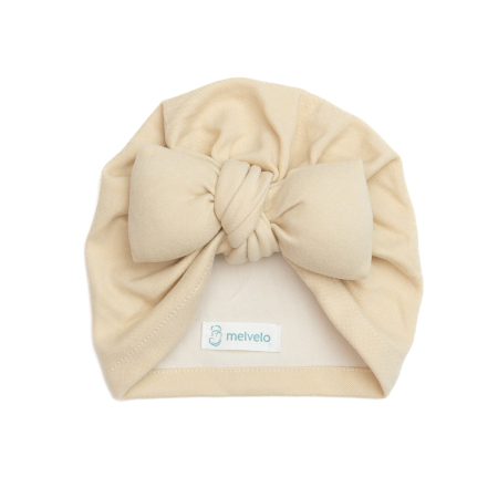 Pachet 3 turbane bebelusi cu funda, casmir, Melvelo, Soft - Cream, Dark Oak, Mustard [6]