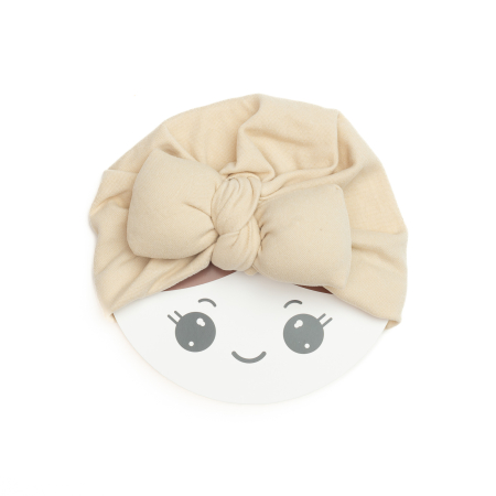 Pachet 3 turbane bebelusi cu funda, casmir, Melvelo, Soft - Peach, Ruby, Cream [5]