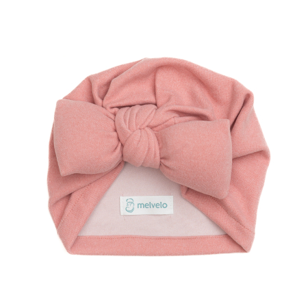 Pachet 3 turbane bebelusi cu funda, casmir, Melvelo, Soft - Peach, Ruby, Cream [2]